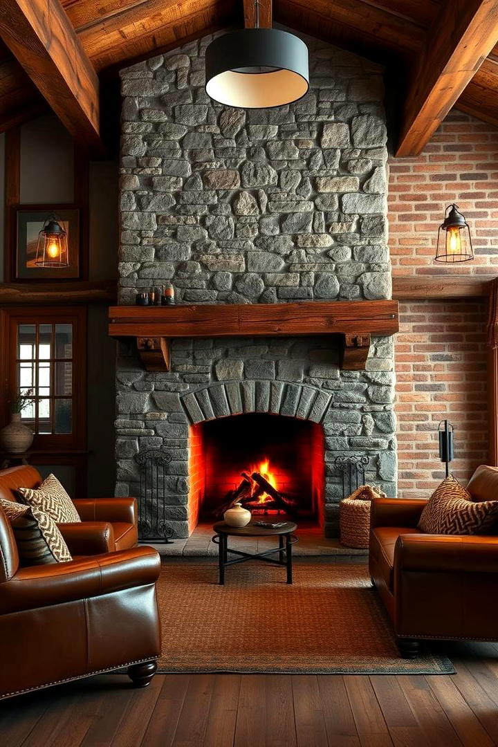 Rustic Wood Burning Warmth - 21 Fireplace Ideas