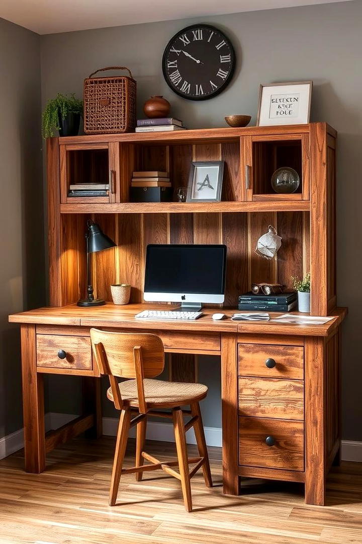 Rustic Wood Desk - 21 Desk Ideas