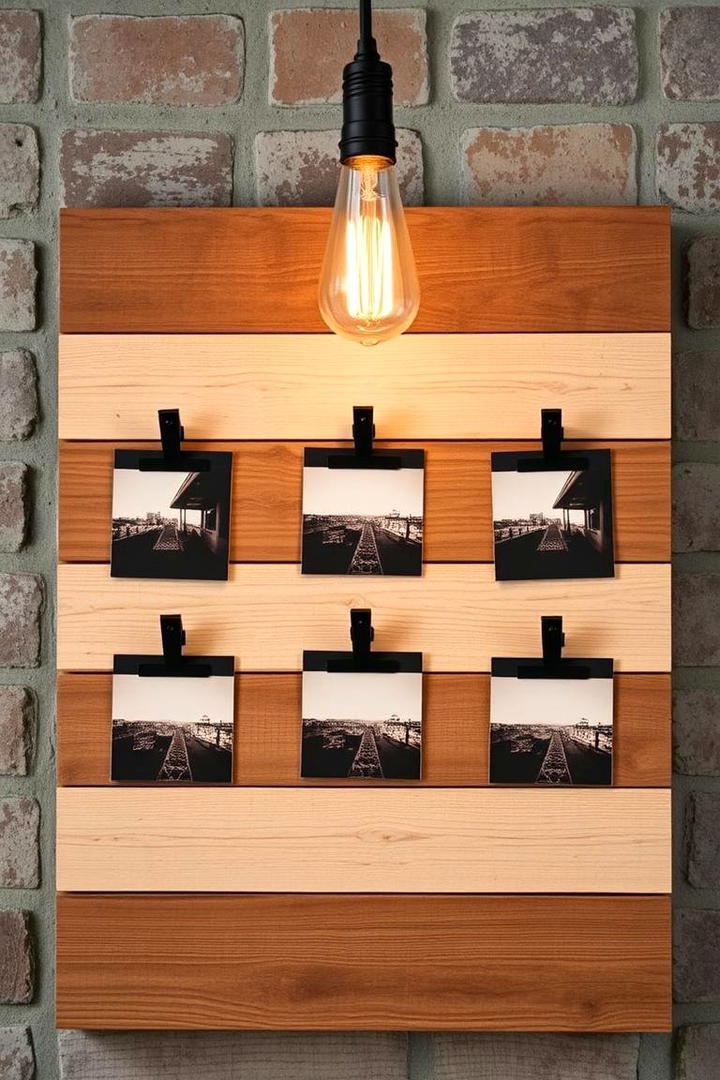 Rustic Wood Display - 30 Photo Display Ideas