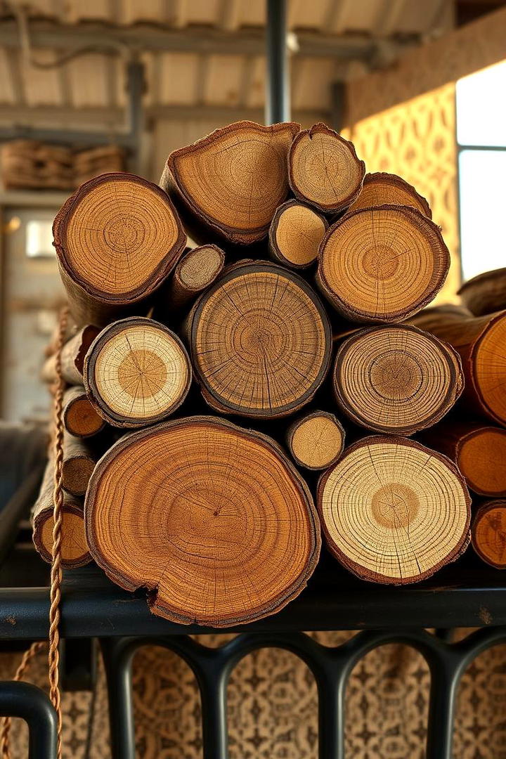 Rustic Wood Slices - 30 Fall Mantel Decor Ideas