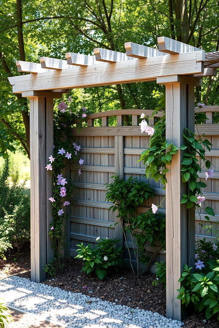 Rustic Wood Trellis - 21 Garden Trellis Ideas