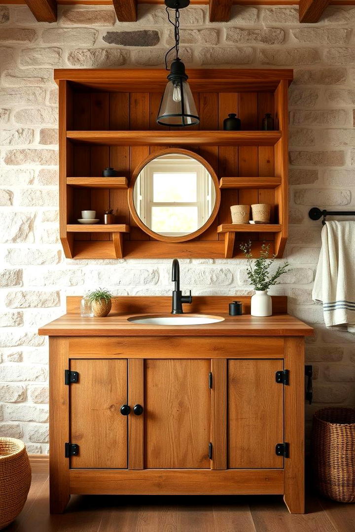 Rustic Wood Vanity - 21 Country Bathroom Ideas