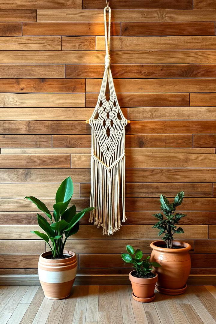 Rustic Wooden Accent Wall - 30 Boho Farmhouse Decor Ideas