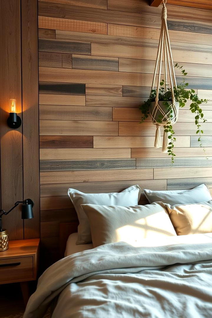 Rustic Wooden Accents - 21 Bedroom Wall Decor Ideas