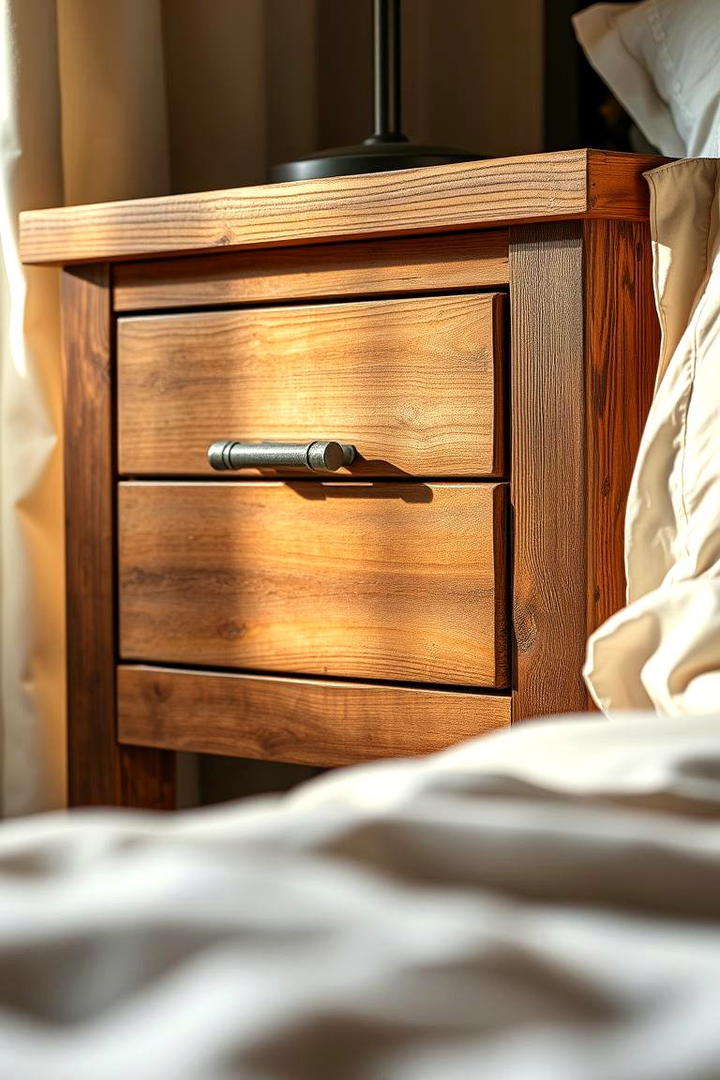 Rustic Wooden Charm - 30 Nightstand Ideas
