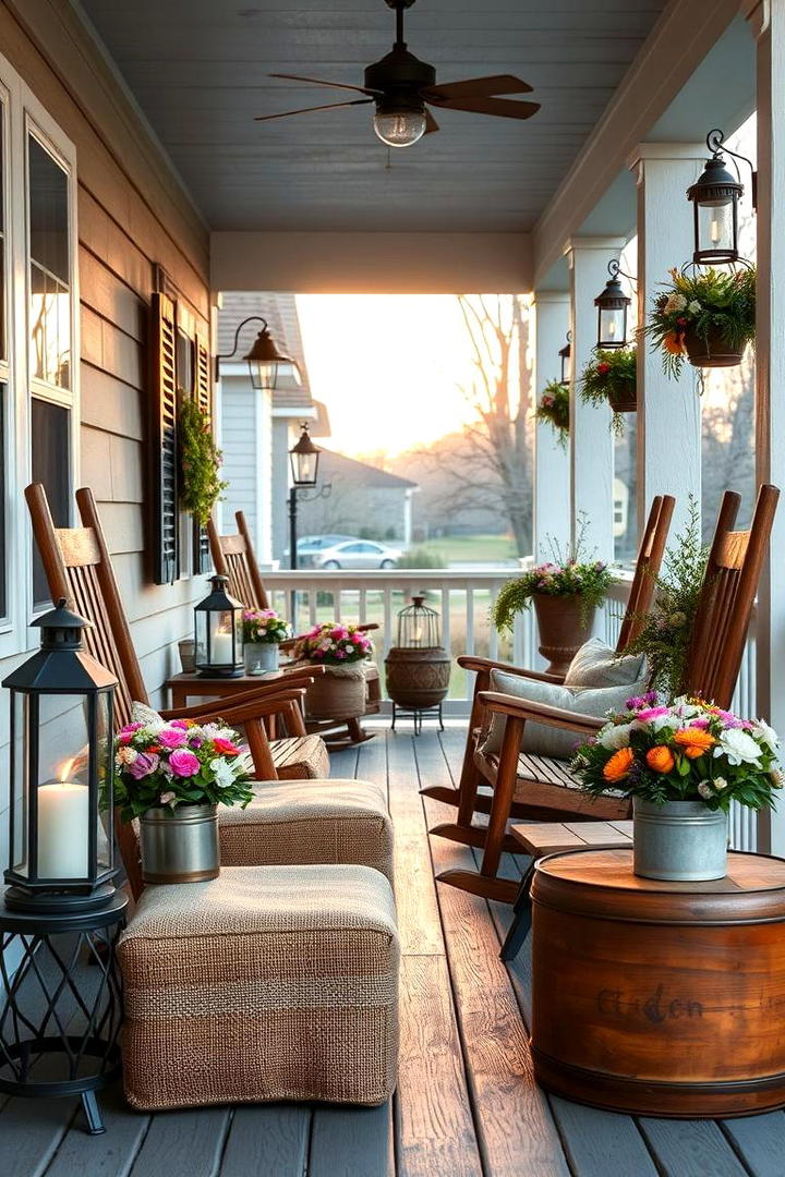 Rustic Wooden Charm - 21 Small Porch Ideas