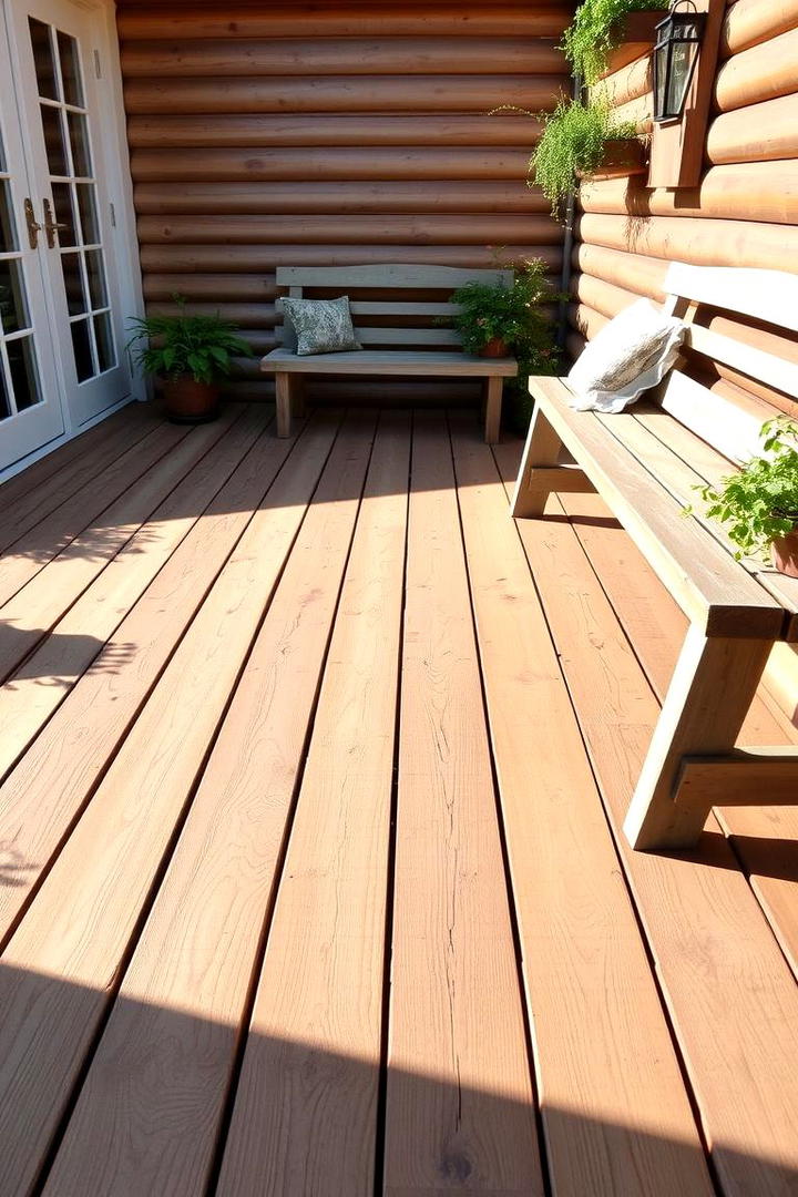 Rustic Wooden Decking - 21 Small Patio Ideas