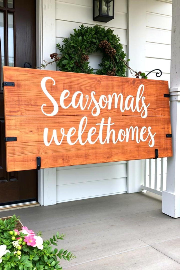 Rustic Wooden Signs - 21 Fall Porch Decor Ideas