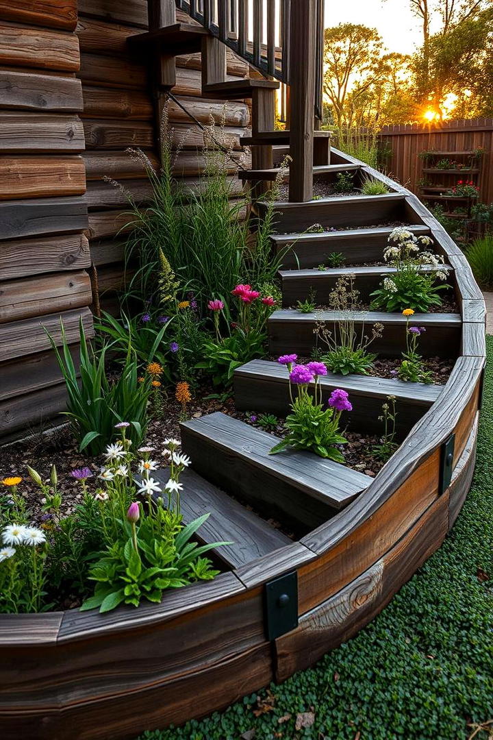 Rustic Wooden Spiral - 30 Spiral Garden Design Ideas