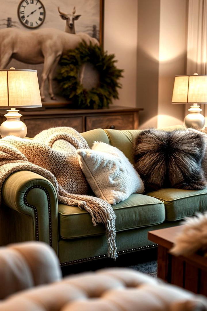 Sage Green with Cozy Fabrics - 21 Sage Green Living Room Ideas