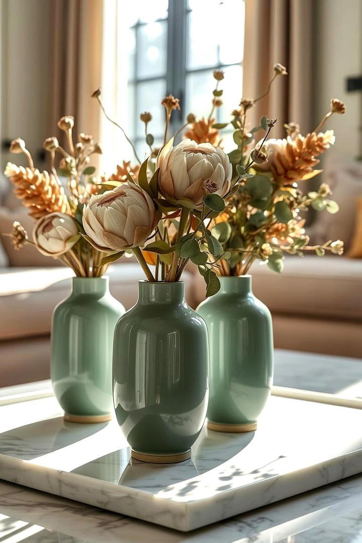 Sage Inspired Centerpieces - 21 Sage Green Living Room Ideas