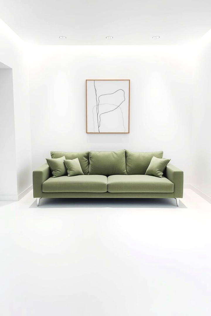 Sage in Modern Minimalism - 21 Sage Green Living Room Ideas