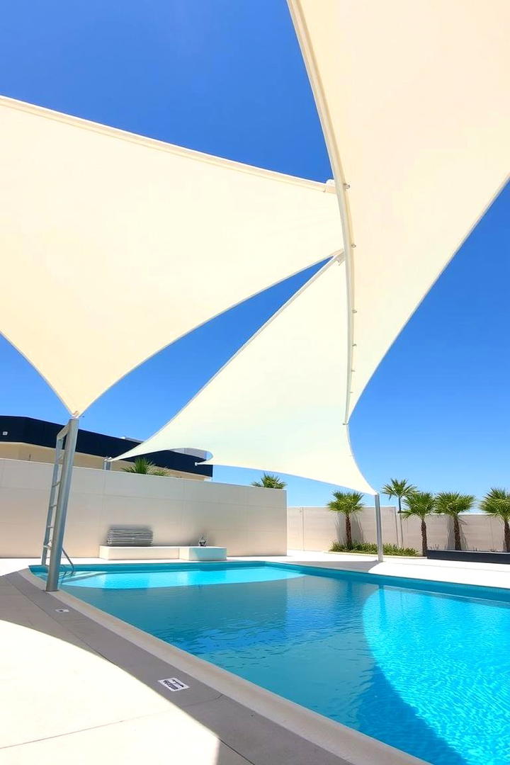 Sail Shade Canopies - 17 Pool Shade Ideas