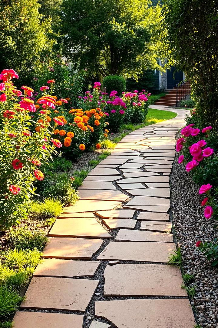 Sandstone Walkway - 17 Rock Walkway Ideas