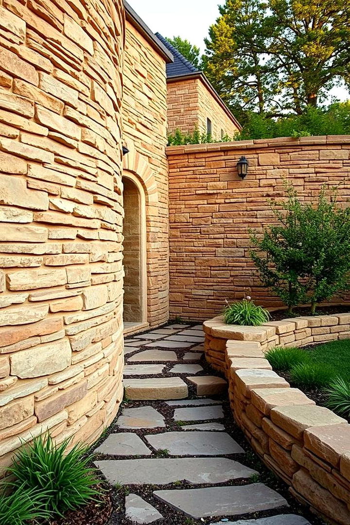 Sandstone Warmth - 30 Types of Exterior House Stone