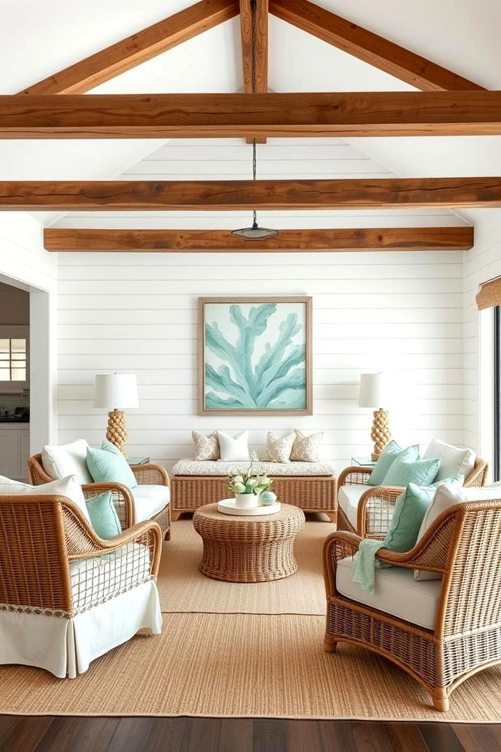 Sandy Shore Elegance - 21 Coastal Living Room Ideas