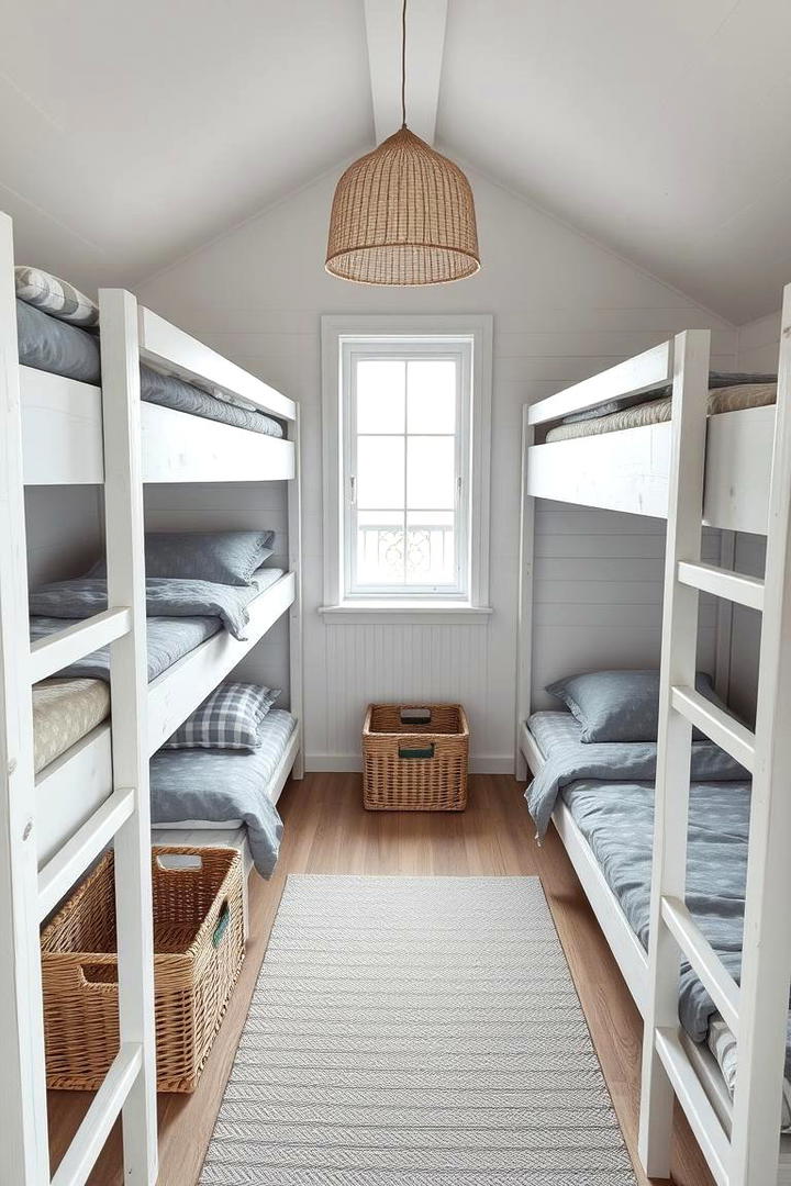 Scandinavian Inspired Bunk Room - 30 bunk room ideas