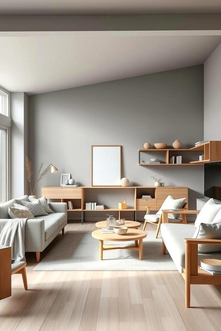 Scandinavian Inspired Gray Living Room - 21 Gray Living Room Ideas