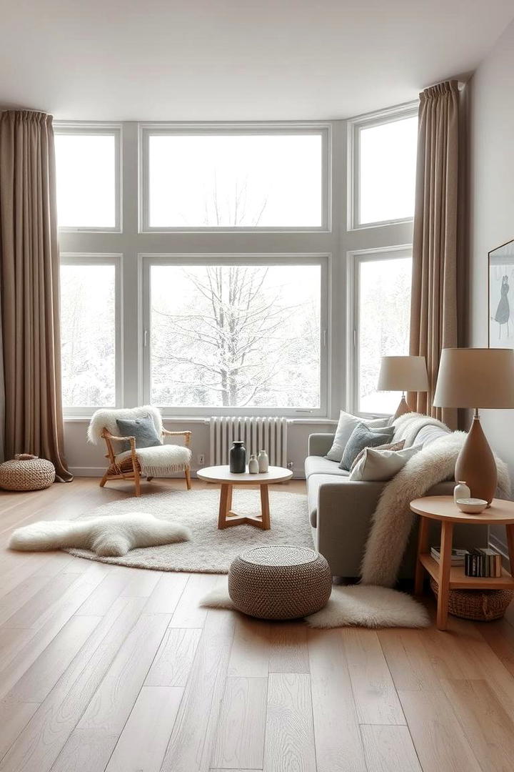 Scandinavian Inspired Greige Living Room - 30 Greige Living Room Ideas