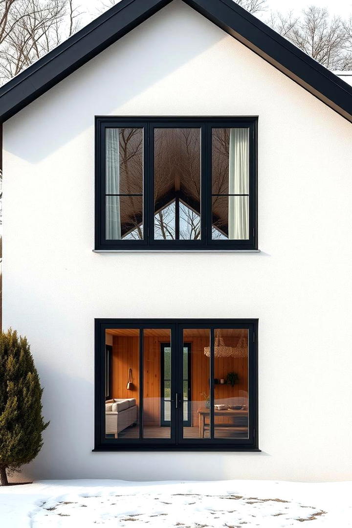 Scandinavian Inspired House with Black Windows - 30 Houses With Black Windows