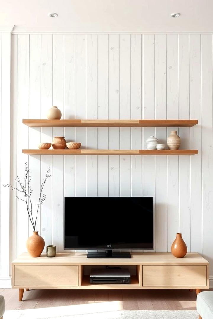 Scandinavian Inspired TV Wall - 21 Tv Wall Ideas