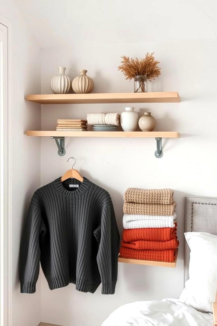 Scandinavian Simplicity Shelving - 30 Bedroom Shelving Ideas