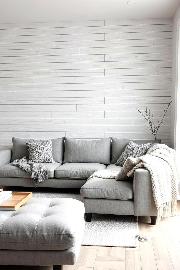 Scandinavian Simplicity Wall - 30 Living Room Accent Wall Ideas