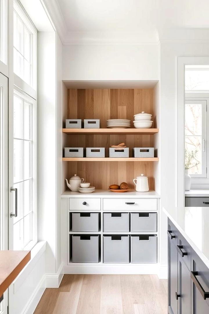 Scandinavian Style Corner Pantry - 30 Corner Pantry Ideas