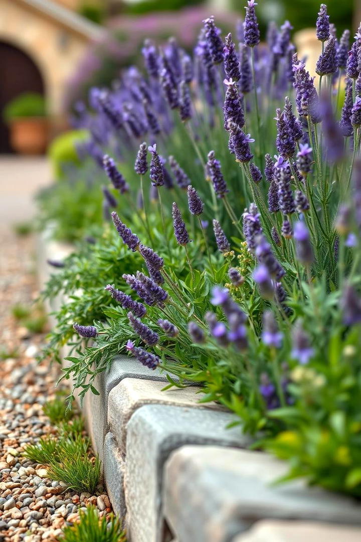 Scented Herb Borders - 30 Driveway Landscape Ideas