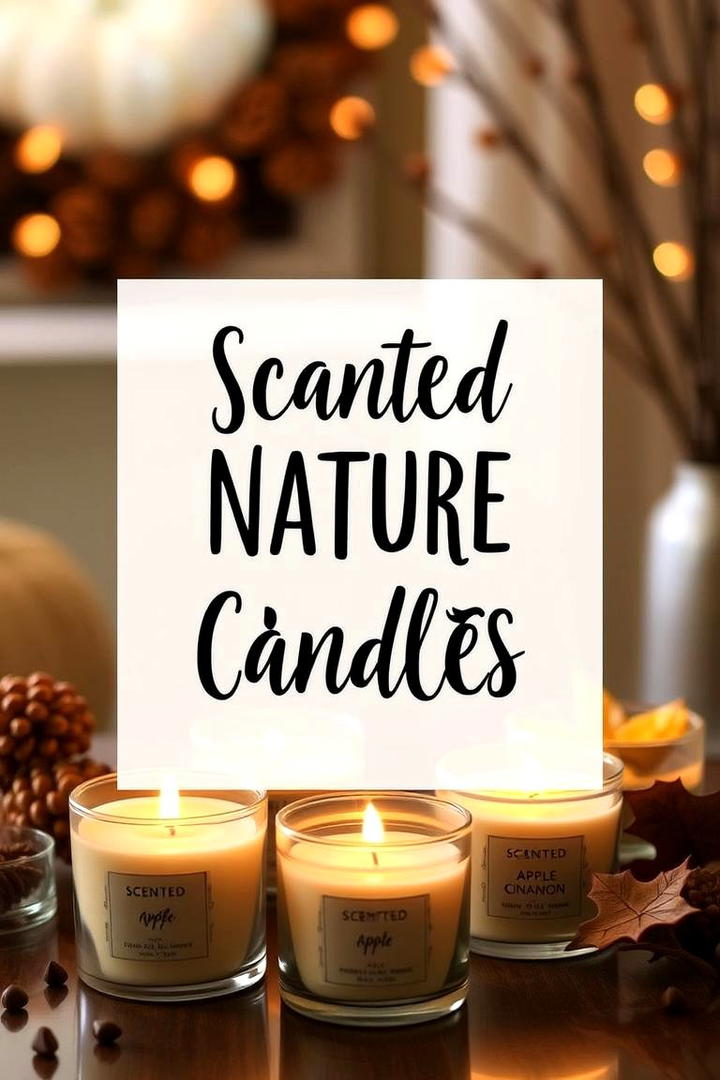 Scented Nature Candles - 21 Fall Decor Ideas