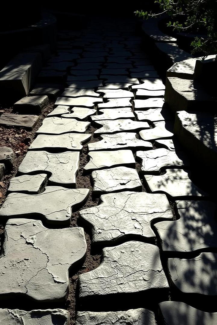 Sculptural Flagstone Walkway - 30 Flagstone Walkway Ideas