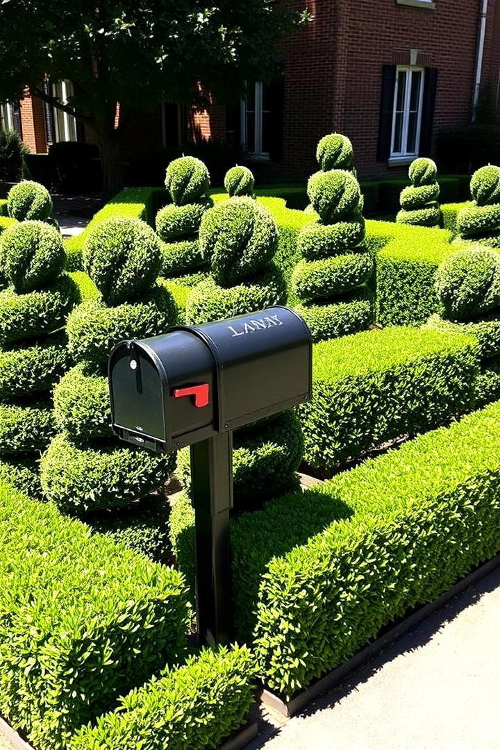 Sculptural Topiary Designs - 30 Mailbox Landscaping Ideas