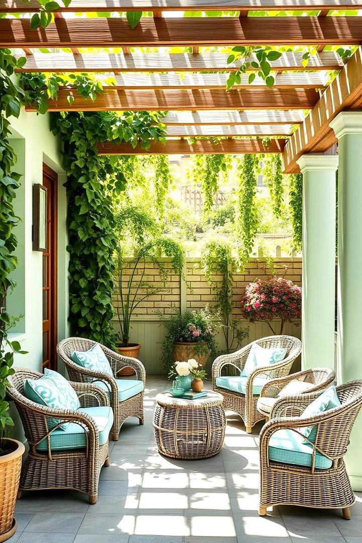 Seafoam Green Patio Retreat - 30 Pastel Colour Ideas for Your Home