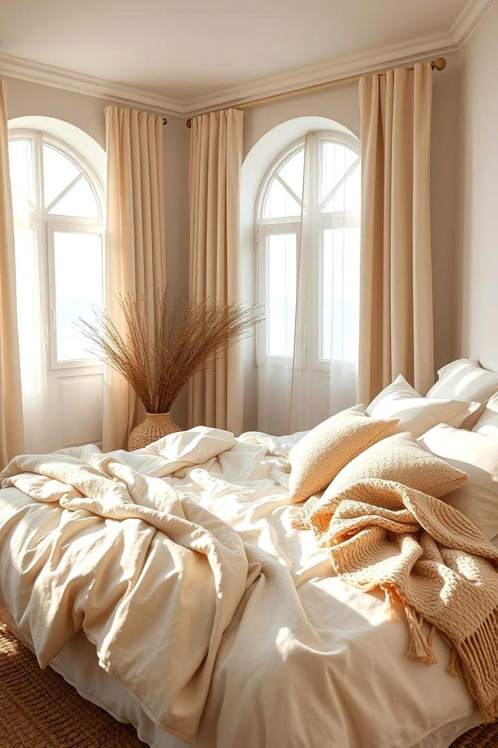 Seaside Serenity with Soft Fabrics - 21 Beach Themed Bedroom Ideas