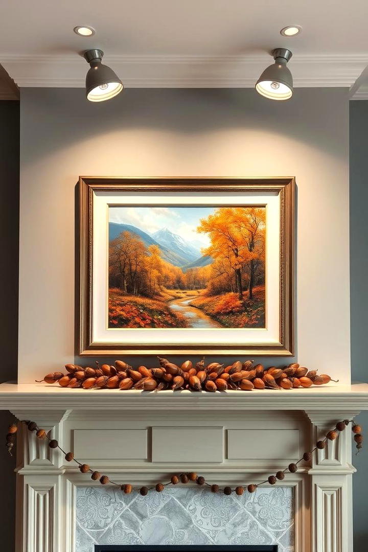 Seasonal Artwork - 30 Fall Mantel Decor Ideas