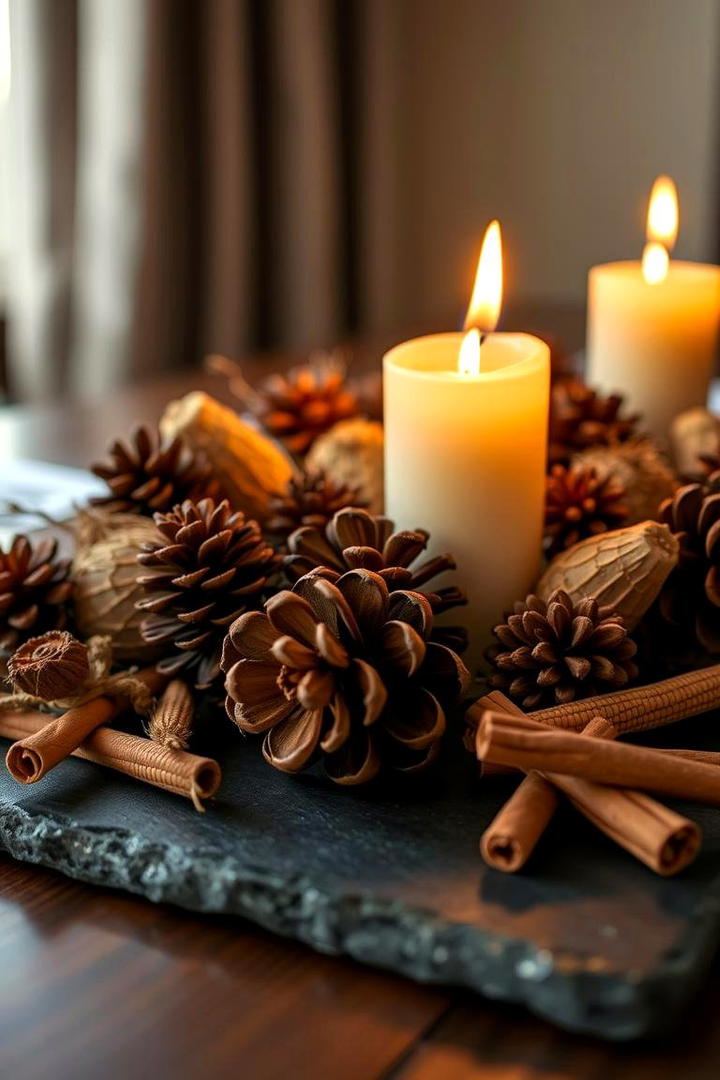 Seasonal Candle Arrangements - 21 Thanksgiving Decoration Ideas