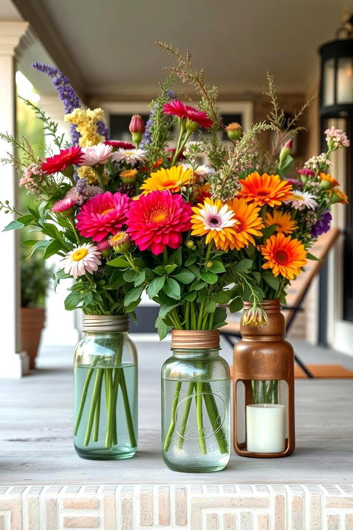 Seasonal Floral Arrangements - 21 Fall Porch Decor Ideas