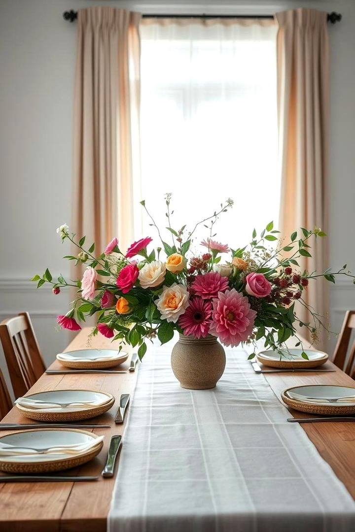 Seasonal Floral Elegance - 21 Dining Room Table Decor Ideas