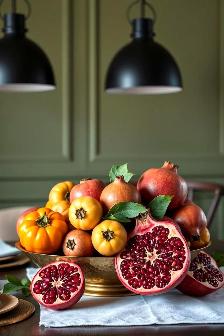 Seasonal Fruit Centerpiece - 30 Friendsgiving Decor Ideas