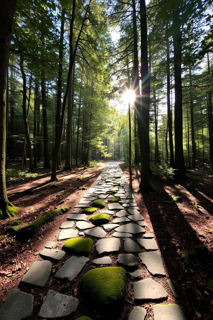 Secluded Retreat Flagstone Walkway - 30 Flagstone Walkway Ideas