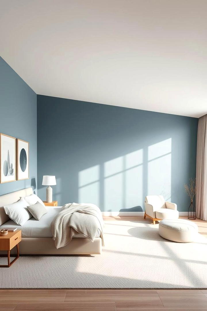 Serene Accent Wall - 30 Duck Egg Blue Bedroom Ideas