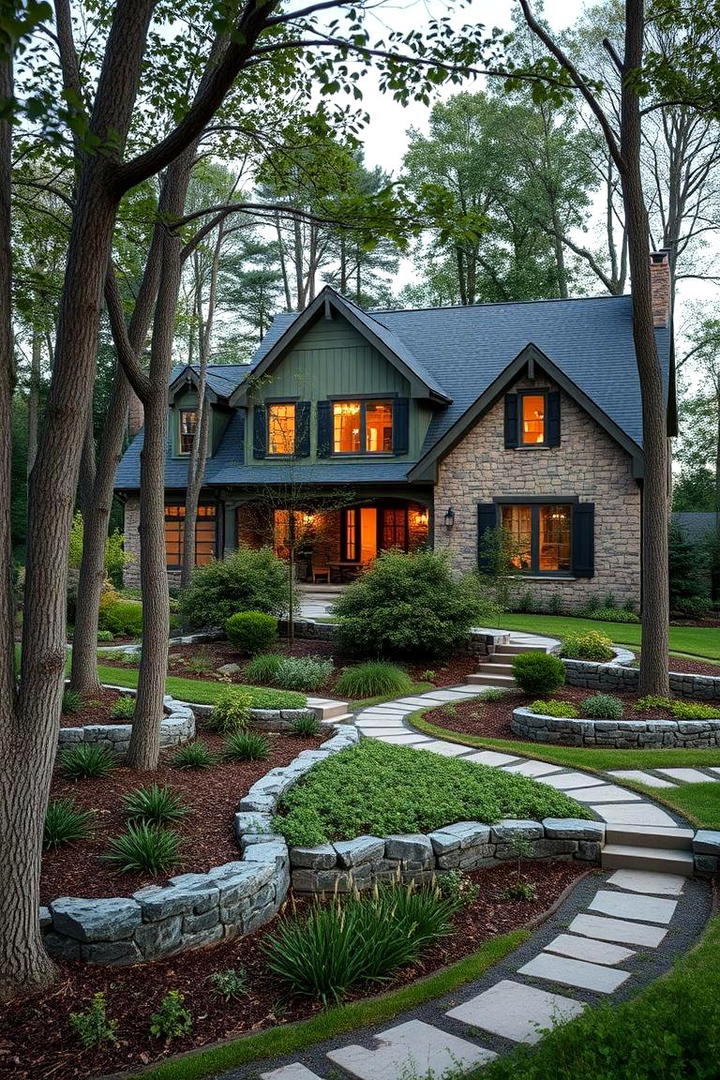 Serene Camouflage Contrast - 21 Dark Green Exterior Paint Color Schemes