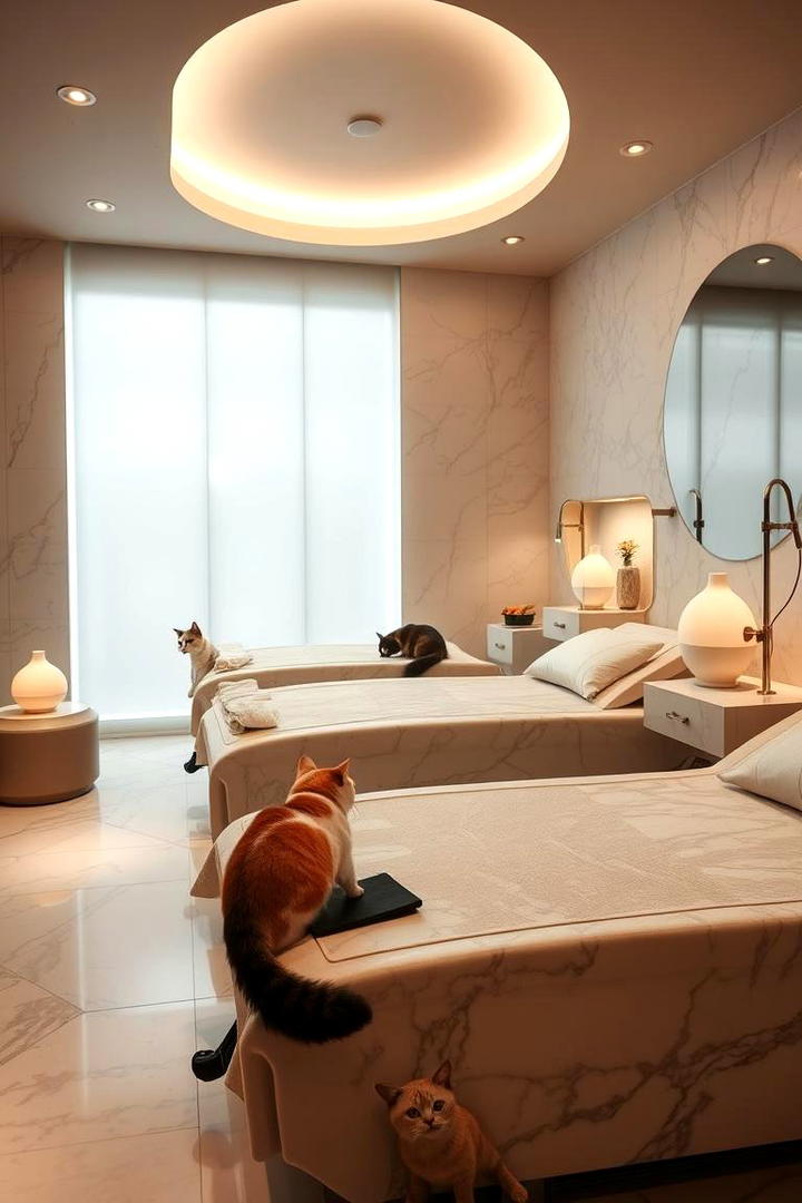 Serene Cat Spa Room - 30 Cat Room Ideas