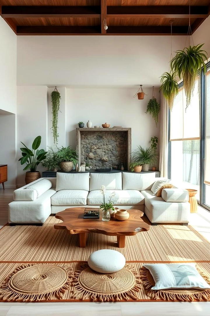 Serene Natural Elements - 21 Modern Living Room Ideas