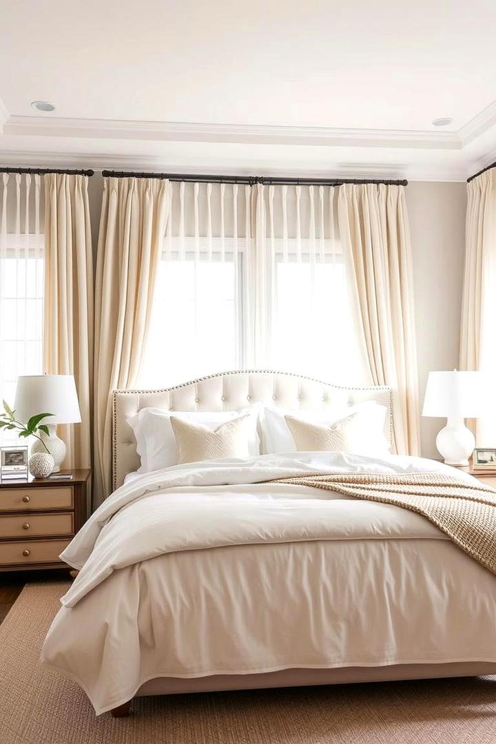 Serene Neutral Palette - 21 White Bedroom Ideas