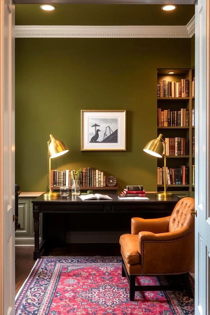 Serene Olive Green Ambiance - 21 Green Accent Wall Ideas