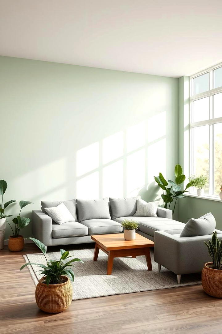 Serene Sage Living Room - 21 Sage Green Paint Color Ideas