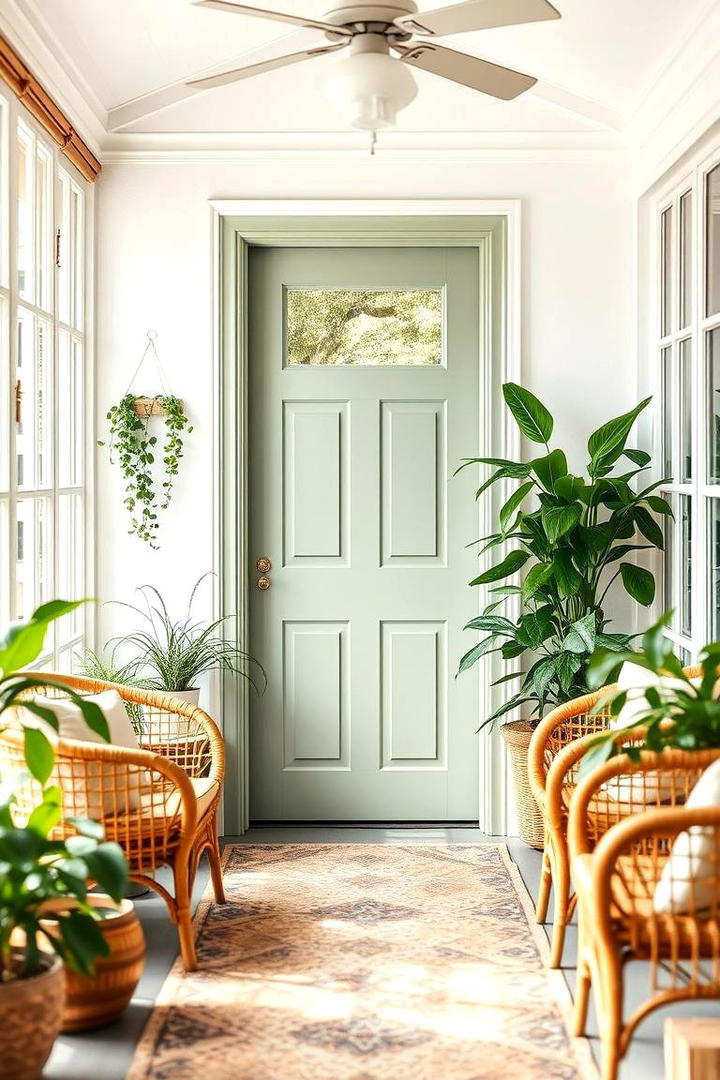 Serene Sage - 30 Interior Door Color Ideas