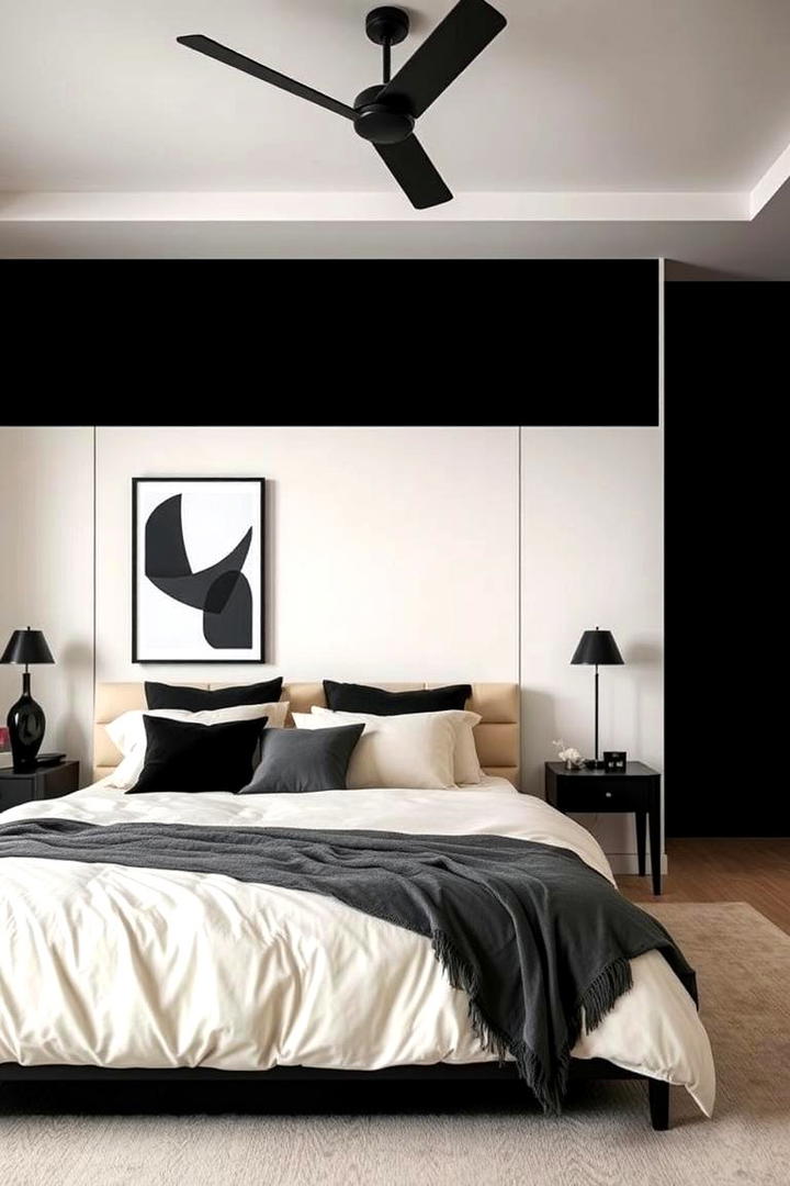 Serene Sanctuary with Subtle Drama - 21 Cream and Black Bedroom Ideas