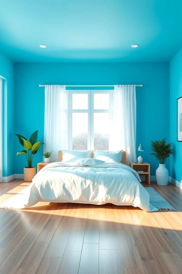 Serene Sky Blue Walls - 21 Blue Bedroom Ideas